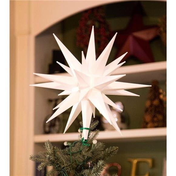 Logic 14” Bright White LED Moravian Star Tree Topper - Hanging Outdoor/Indoor - Picture 5 of 7